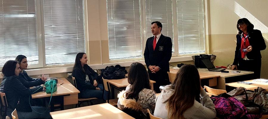 PROMOTION OF UTMS BEFORE THE GRADUATES IN THE HIGH SCHOOL "GEORGI DIMITROV" IN SKOPJE