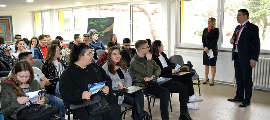 PROMOTION OF UTMS BEFORE THE GRADUATES OF THE HIGH SCHOOL  "ZDRAVKO ZVETKOVSKI" IN SKOPJE