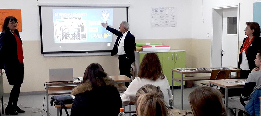 PROMOTION OF UTMS BEFORE THE GRADUATES IN THE HIGH SCHOOL "MILADINOVCI BROTHERS" IN SKOPJE